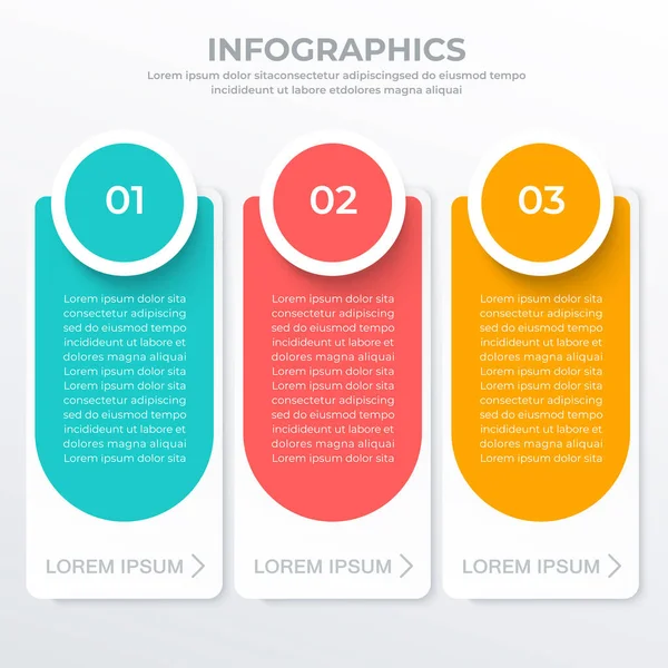 Modello Infografica Aziendale Web Banner Brochure Illustrazione Vettoriale — Vettoriale Stock