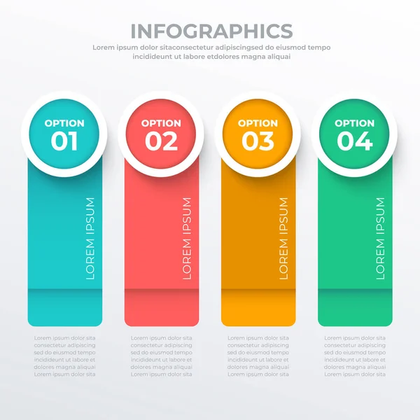 Business Infographic Template Web Banner Brochure Vector Illustration — Stock Vector