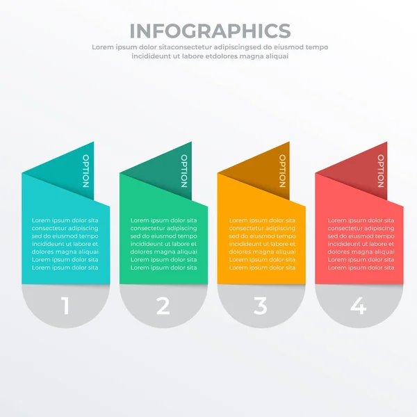 Plantilla Infografía Empresarial Para Web Banner Folleto Vector Illustration — Vector de stock