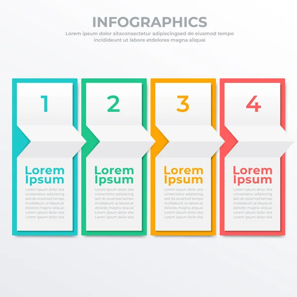 Business Infographic Template Voor Web Banner Brochure Vector Illustration — Stockvector