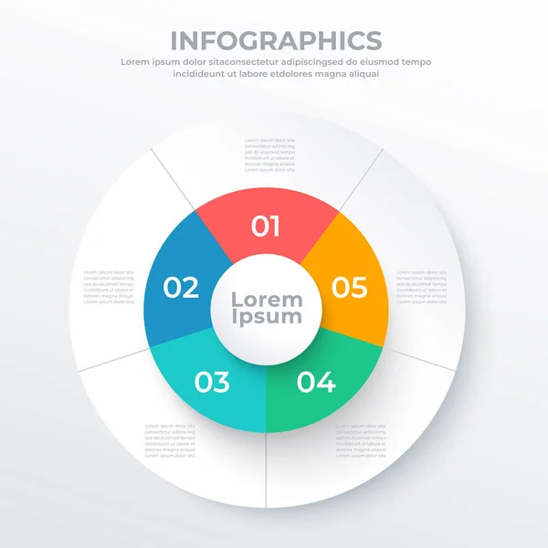 Business Infographic Template Voor Web Banner Brochure Vector Illustration — Stockvector