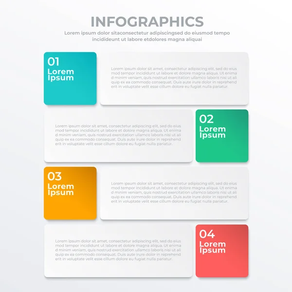 Modèle Infographie Entreprise Pour Web Bannière Brochure Illustration Vectorielle — Image vectorielle