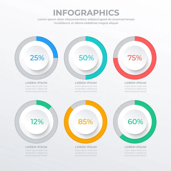 Business Infographic Template Για Web Banner Και Φυλλάδιο Εικονογράφηση Διανυσμάτων — Διανυσματικό Αρχείο