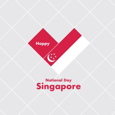 Kalp Bayraklı Ulusal Gün Kart Şablonu: Vektör Resimleri