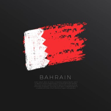 Grunge fırça darbesindeki ulusal bayrak siyah arkaplanda izole edildi: Vektör İllüstrasyonu