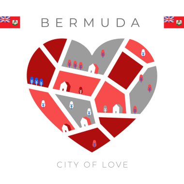 Kalp şeklindeki ulusal bayrak: Vektör İllüstrasyonu