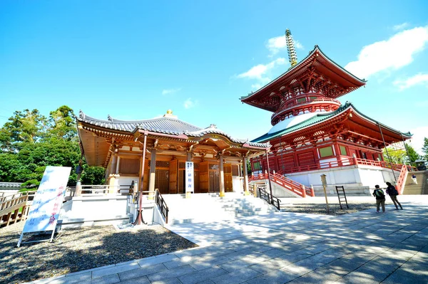 Narita Japón Octubre 2019 Gran Pagoda Roja Cielo Azul Templo — Foto de Stock