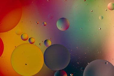 3B canlandırma baloncuklu çok renkli arkaplan