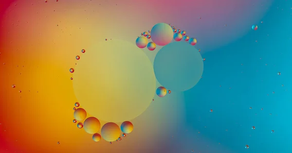 Fondo Multicolor Con Burbujas Renderizado — Foto de Stock