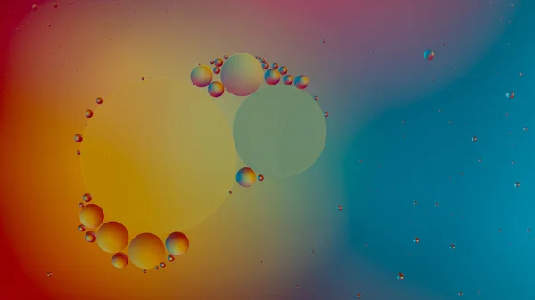 Fondo Multicolor Con Burbujas Renderizado — Foto de Stock
