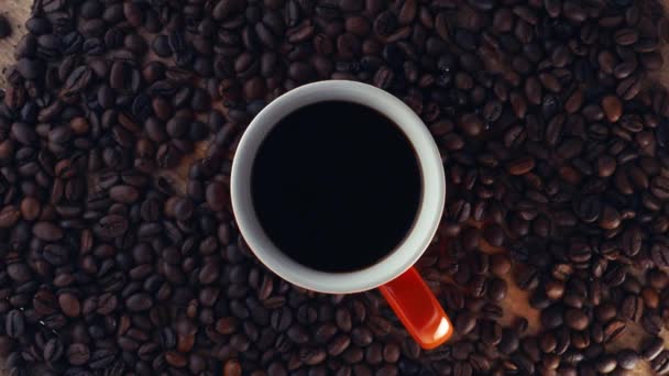 Kávé Cseppek Beleesik Csésze Kávé — Stock videók