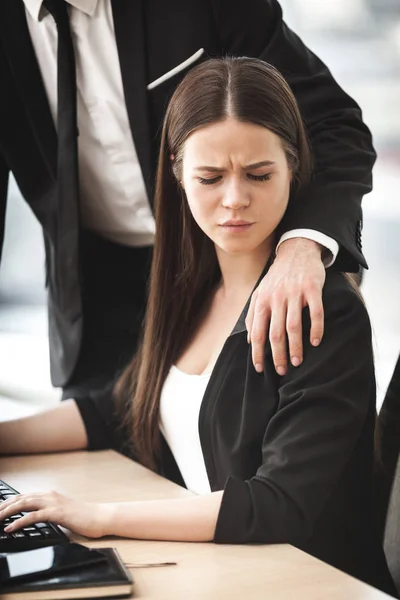Sexual harrasment at work — Stock Photo, Image