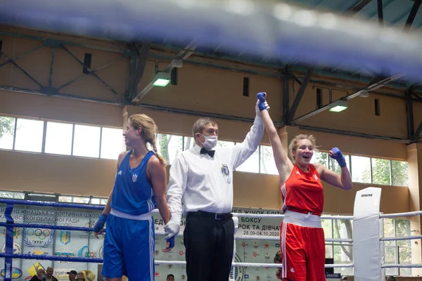 Taça Boxe Ucraniana Entre Mulheres Elite Campeonato Boxe Ucraniano Entre — Fotografia de Stock