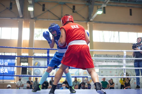 Ukrajinský Boxerský Pohár Mezi Elitními Ženami Ukrajinské Mistrovství Boxu Mezi — Stock fotografie