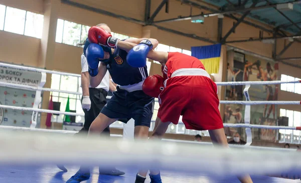 Oekraïense Bokskampioen Onder Topvrouwen Oekraïens Bokskampioenschap Onder Jonge Vrouwen Junioren — Stockfoto