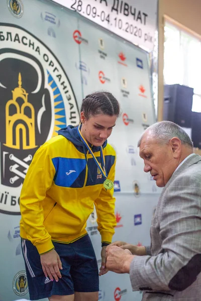 Coupe Ukraine Boxe Chez Les Femmes Élite Championnat Ukraine Boxe — Photo