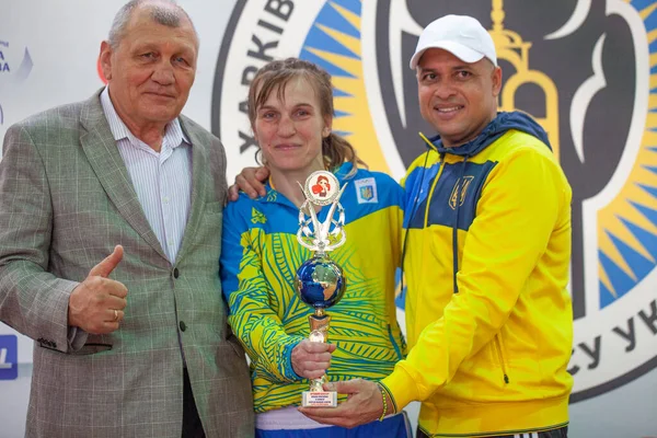 Coupe Ukraine Boxe Chez Les Femmes Élite Championnat Ukraine Boxe — Photo