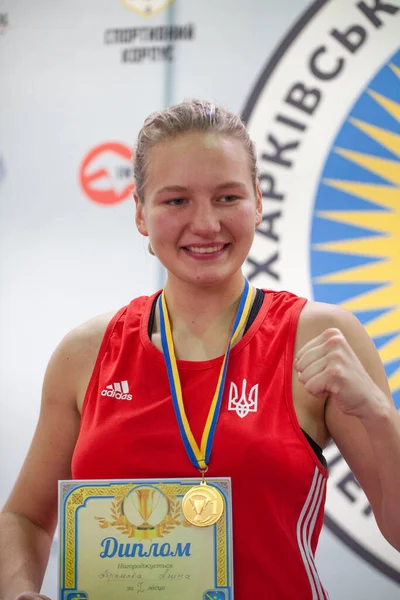 Coupe Ukraine Boxe Chez Les Femmes Élite Championnat Ukraine Boxe — Photo