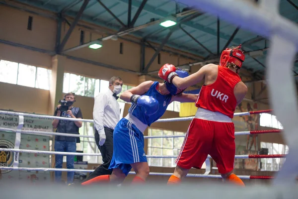 Copa Boxeo Ucraniano Entre Mujeres Élite Campeonato Boxeo Ucraniano Entre — Foto de Stock