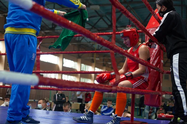 Ukrajinský Boxerský Pohár Mezi Elitními Ženami Ukrajinské Mistrovství Boxu Mezi — Stock fotografie