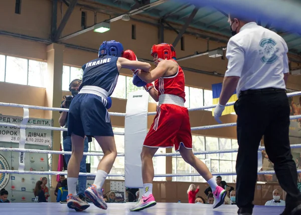 Copa Boxeo Ucraniano Entre Mujeres Élite Campeonato Boxeo Ucraniano Entre —  Fotos de Stock