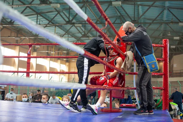 Ukraiński Puchar Bokserski Wśród Elitarnych Kobiet Ukraińskie Mistrzostwa Bokserskie Wśród — Zdjęcie stockowe