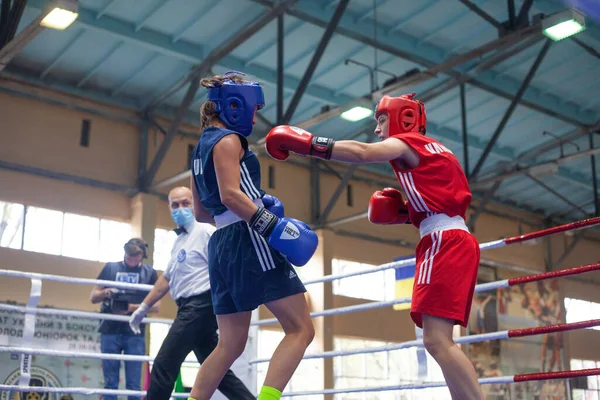 Copa Boxeo Ucraniano Entre Mujeres Élite Campeonato Boxeo Ucraniano Entre —  Fotos de Stock