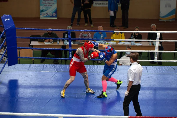 Taça Boxe Ucraniana Entre Mulheres Elite Campeonato Boxe Ucraniano Entre — Fotografia de Stock