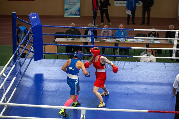 Taça Boxe Ucraniana Entre Mulheres Elite Campeonato Boxe Ucraniano Entre — Fotografia de Stock