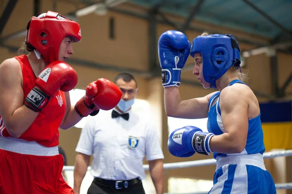 Coupe Ukraine Boxe Chez Les Femmes Élite Championnat Ukraine Boxe — Photo