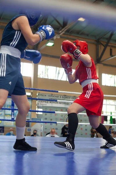 Copa Boxeo Ucraniano Entre Mujeres Élite Campeonato Boxeo Ucraniano Entre —  Fotos de Stock