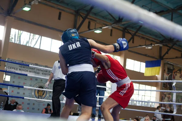 Ukrainska Boxning Cup Bland Elit Kvinnor Ukrainska Boxning Mästerskap Bland — Stockfoto