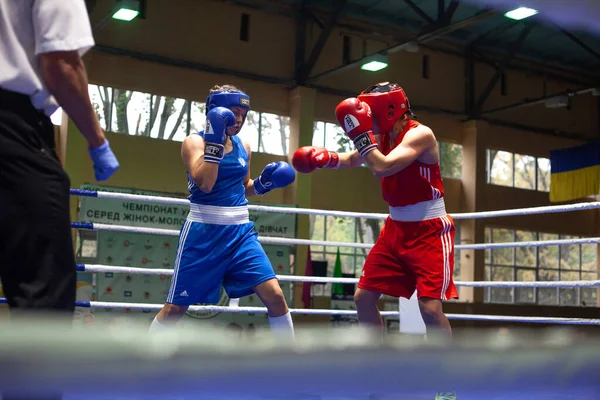 Copa Boxeo Ucraniano Entre Mujeres Élite Campeonato Boxeo Ucraniano Entre —  Fotos de Stock