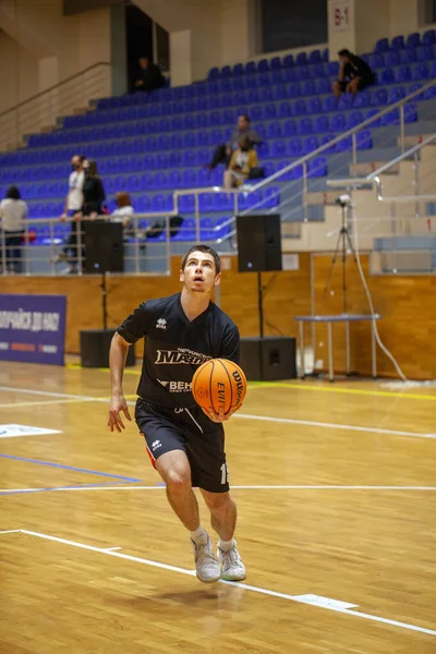 Süper Lig Pari Maçı Basketbol Turnuvası Takımları Arasında Kharkivski Sokoly — Stok fotoğraf