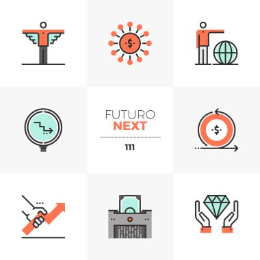 Modern düz simgeleri iş melek yatırımcı, finansman kalabalık ayarlayın. Benzersiz renk düz grafik öğelerine kontur hatları ile. Premium kalite vektör piktogram anlayışı web, logo, marka, infographics için.