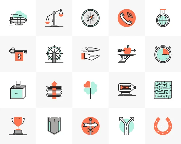 Fogalmi metaforák Futuro tovább Icons Pack — Stock Vector