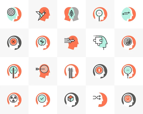 Personalidad mental Futuro Next Iconos Pack — Archivo Imágenes Vectoriales