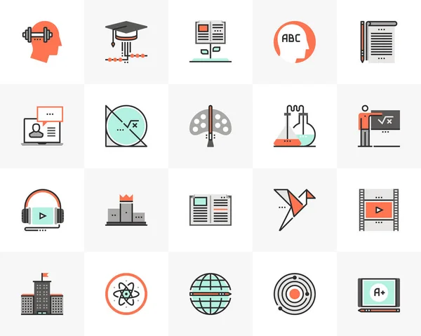 School Education Futuro Next Icons Pack — Stock Vector