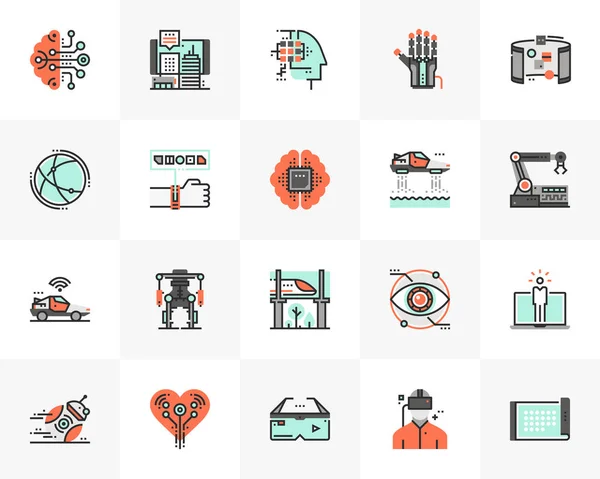 Futuro Tecnología Futuro Siguiente Iconos Pack — Archivo Imágenes Vectoriales