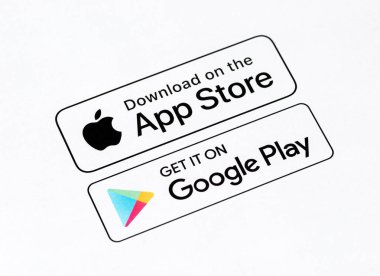 App Store ve Google Play Düğmeleri