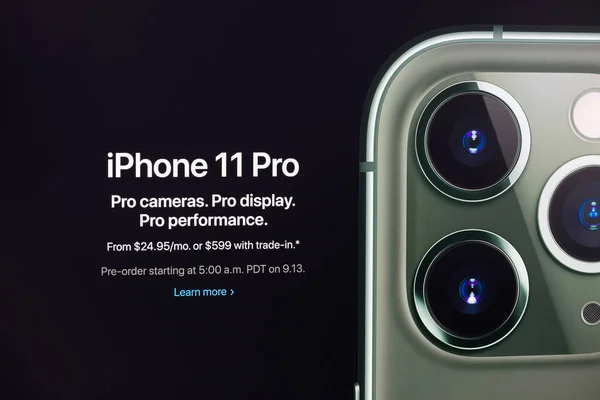 Apple Inc. Официально анонсировала iPhone 11 Pro — стоковое фото
