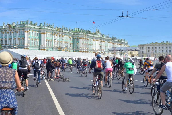 Petersburg Rusia Mayo 2018 Paseo Bicicleta Por Plaza Del Palacio —  Fotos de Stock