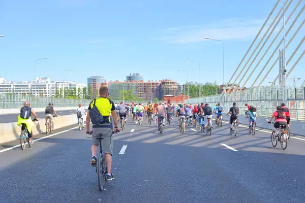 Petersburg Ryssland Maj 2018 Cykeltur Gata Centrum Sankt Petersburg — Stockfoto