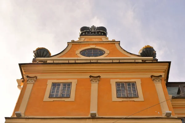 Frammento Della Facciata Del Palazzo Menshikov San Pietroburgo Russia Palazzo — Foto Stock