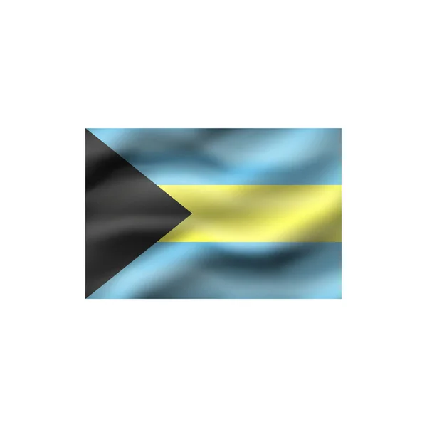 Bahamalar Bayrağı Beyaz Arka Plan Üzerinde Llüstrasyon — Stok fotoğraf