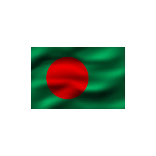 孟加拉国的旗子在白色背景 — 图库照片