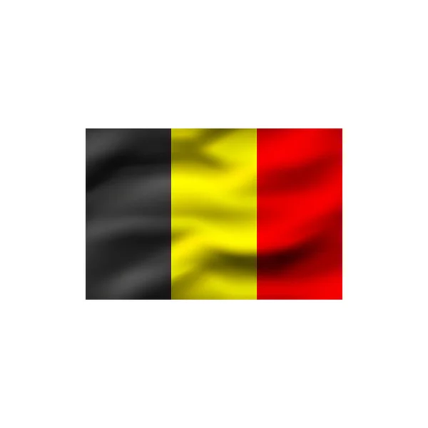 Drapeau Belgique Sur Fond Blanc Illustration — Photo