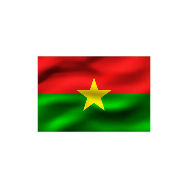 Drapeau Burkina Faso Sur Fond Blanc Illustration — Photo
