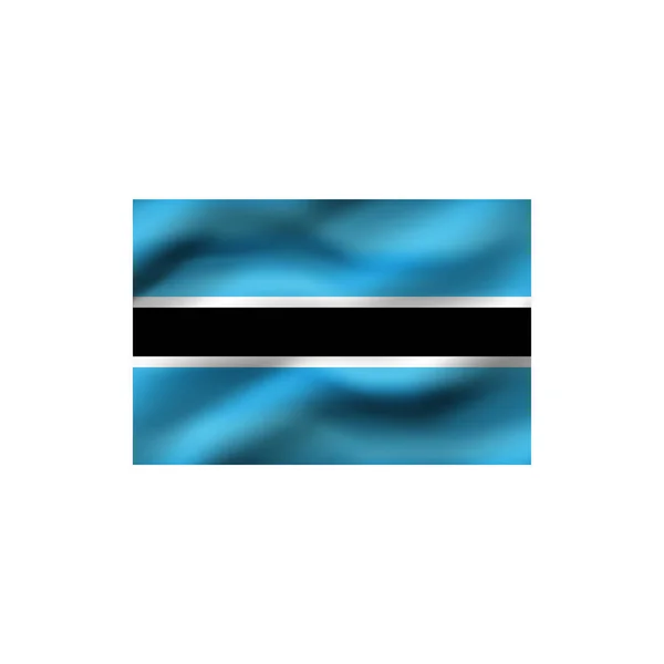 白い背景のボツワナの旗 — ストック写真