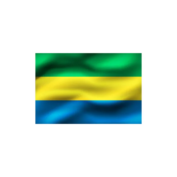 Vlag Van Gabon Witte Achtergrond Illustratie — Stockfoto